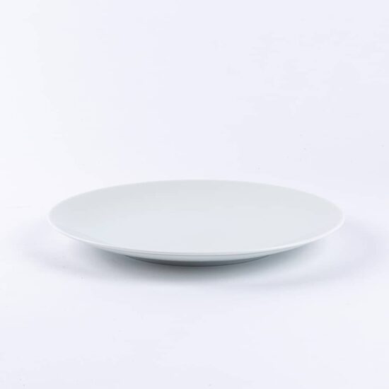 assiette ronde en porcelaine blanche de limoges. 25cm
