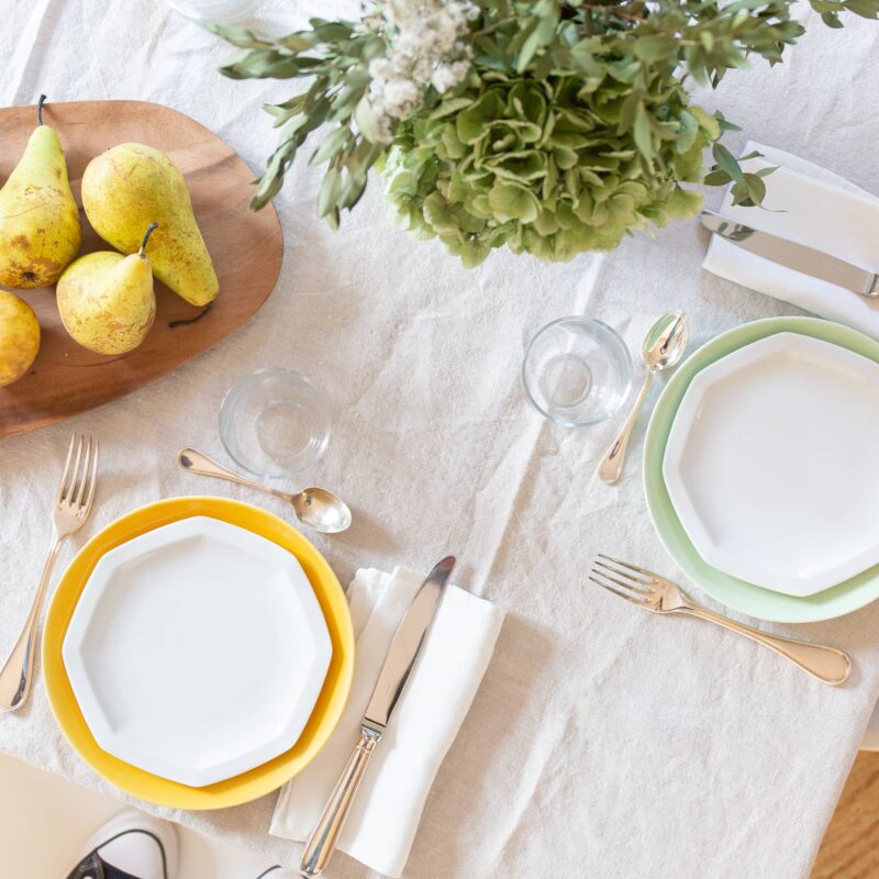 duo assiettes en porcelaine blanches de limoges