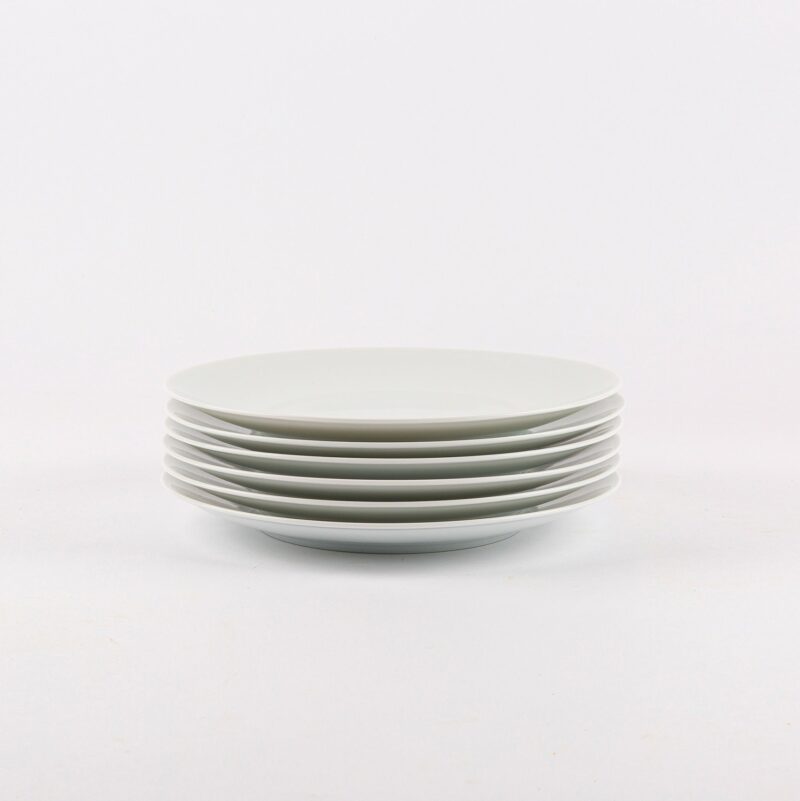 Pack-de-6assiettes-en-porcelaine-blanche-française-19cm