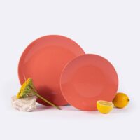 assiette en céramique française terracotta