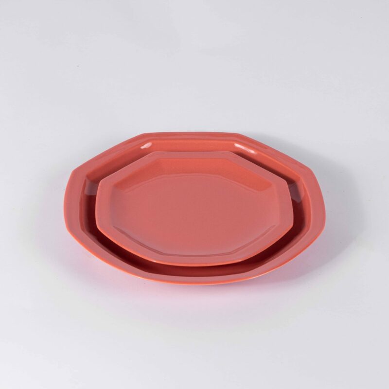 duo assiette en porcelaine terracotta made in france