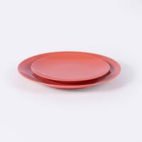 L'assiette à dessert en porcelaine ronde - Terracotta – Image 2