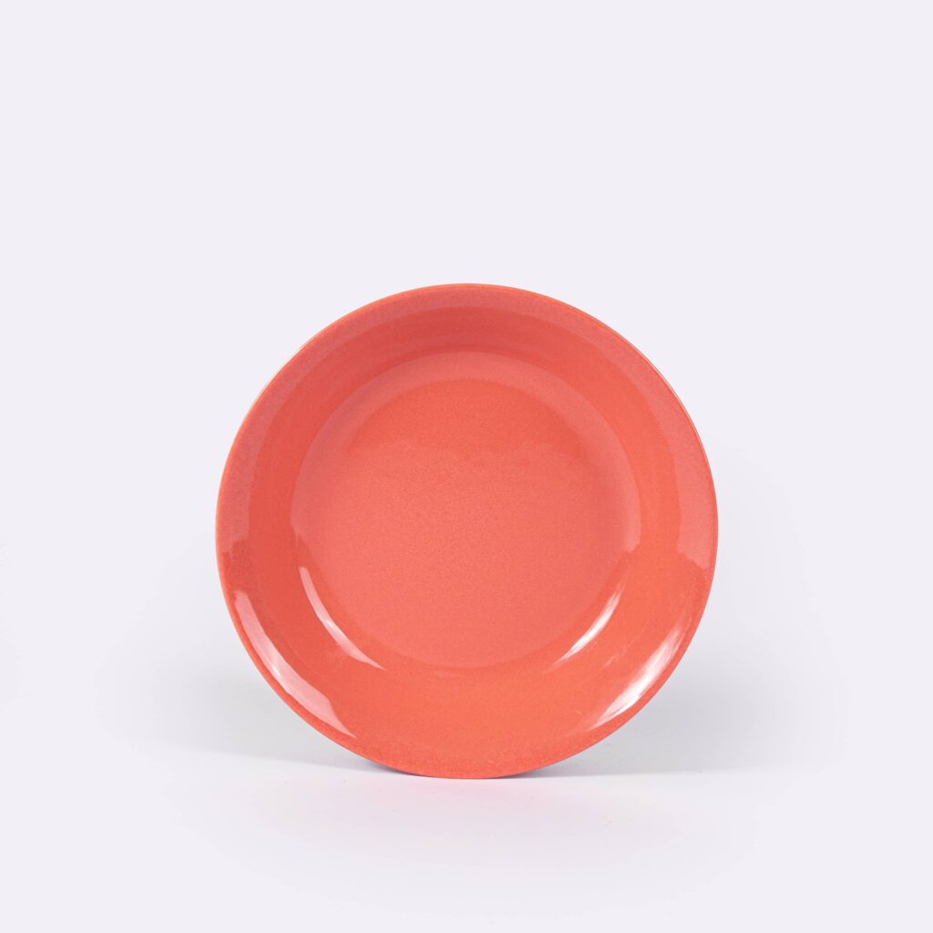 assiette creuse ronde porcelaine terracotta