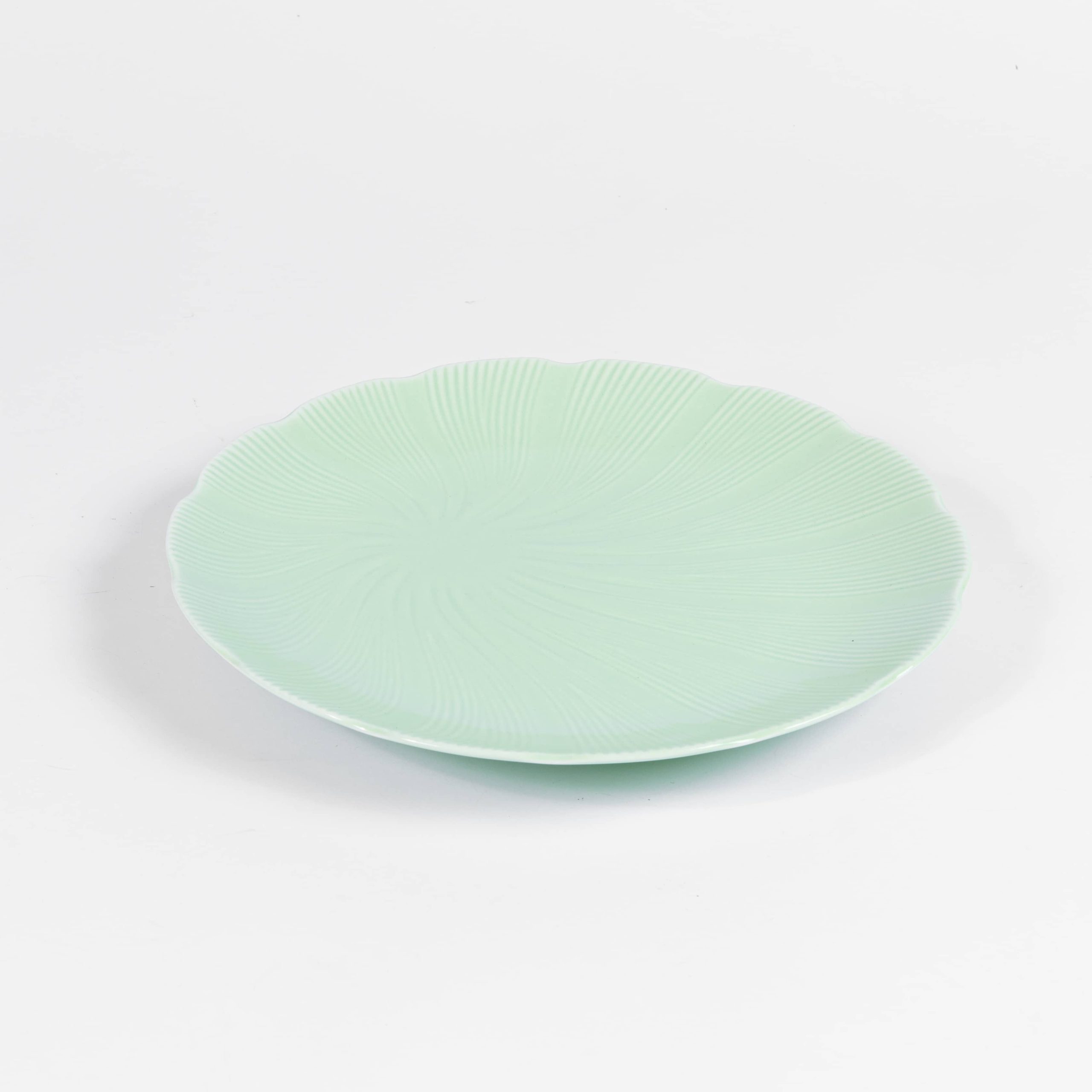 4x Assiettes en plastique vert - 34 cm - Assiette plate - Assiette