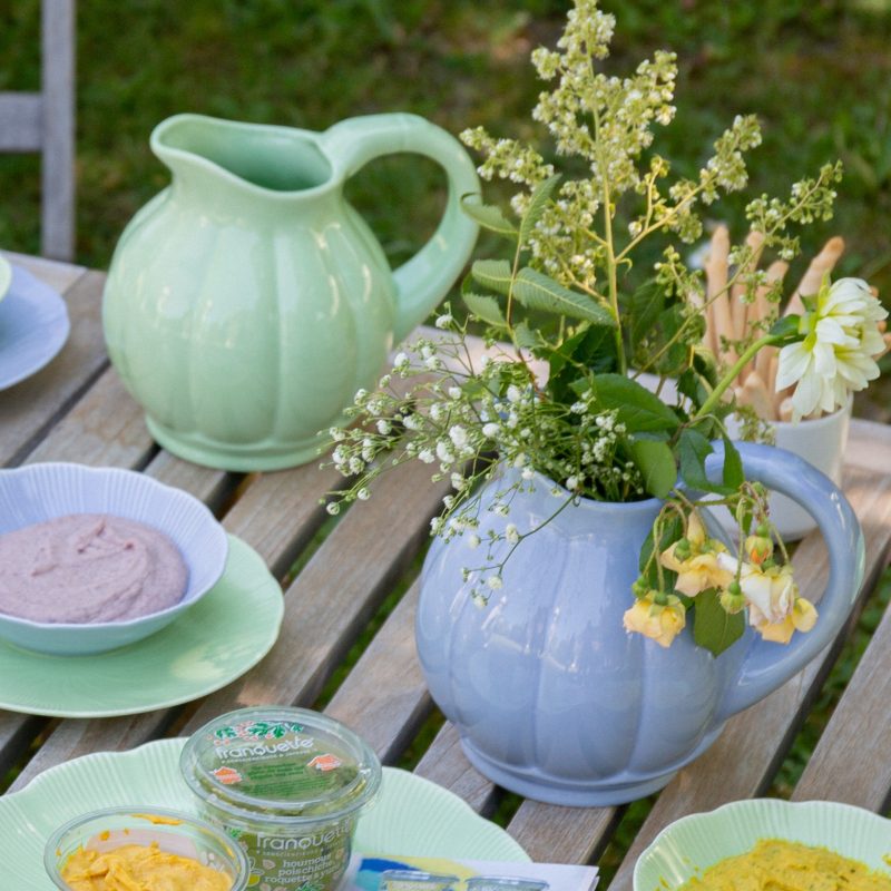 assiette porcelaine vert tahiti