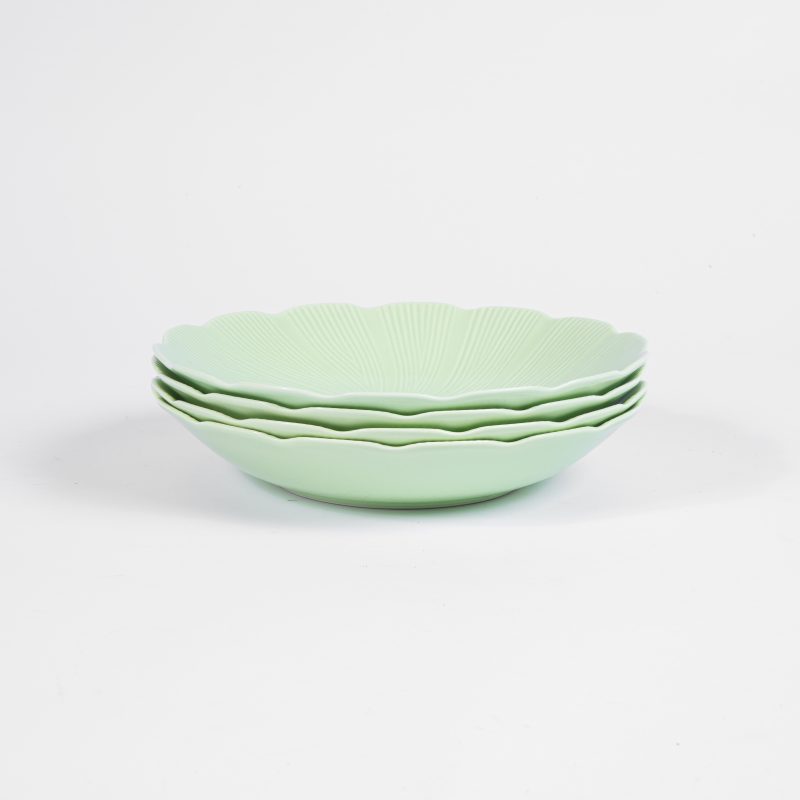 assiette-creuse-vert-porcelaine