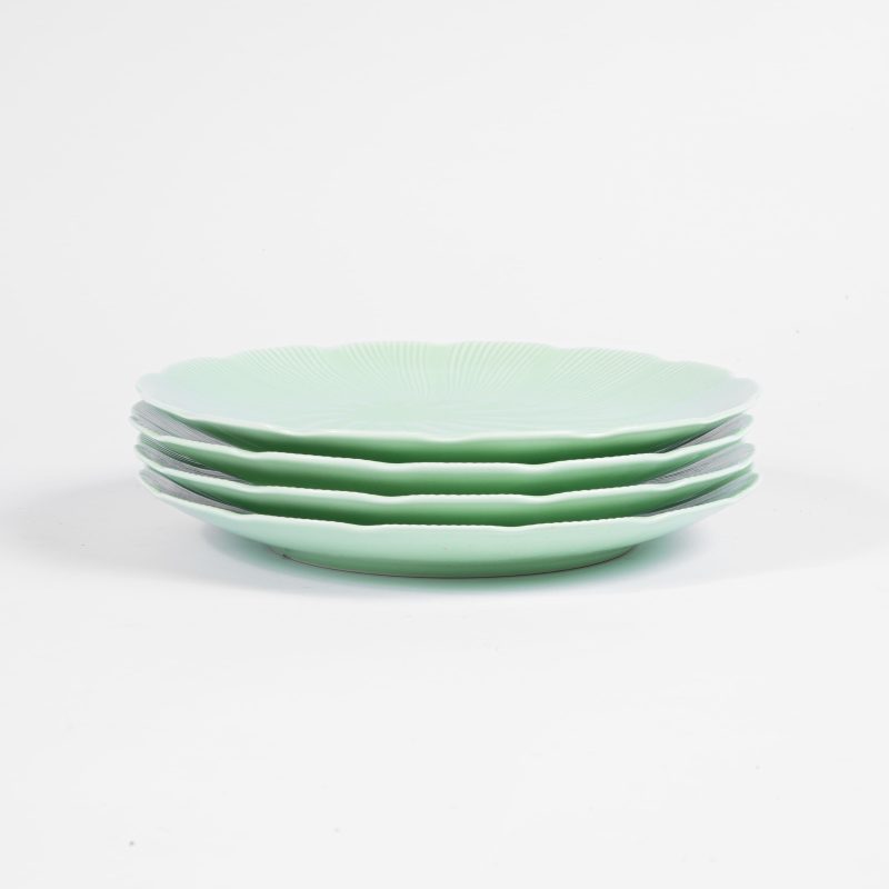 assiettes-plates-vert