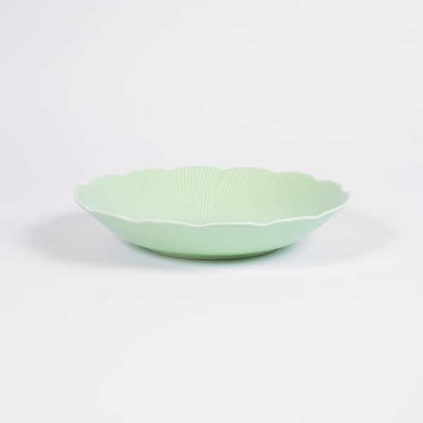 assiette creuse-vert-porcelaine